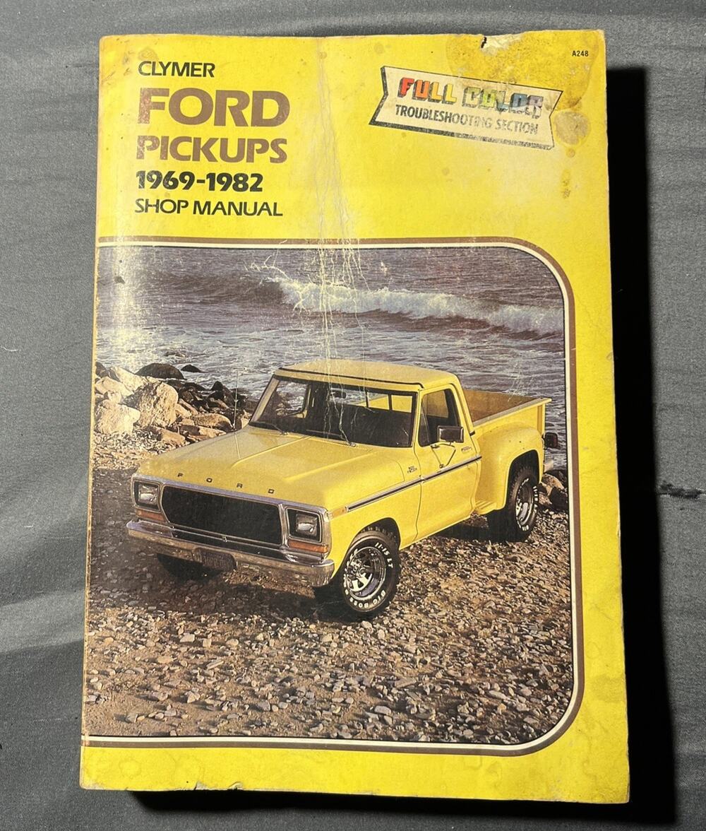 Vintage Clymer Shop Manual A248 Ford Pickups 1969-1982 Full Color Preowned